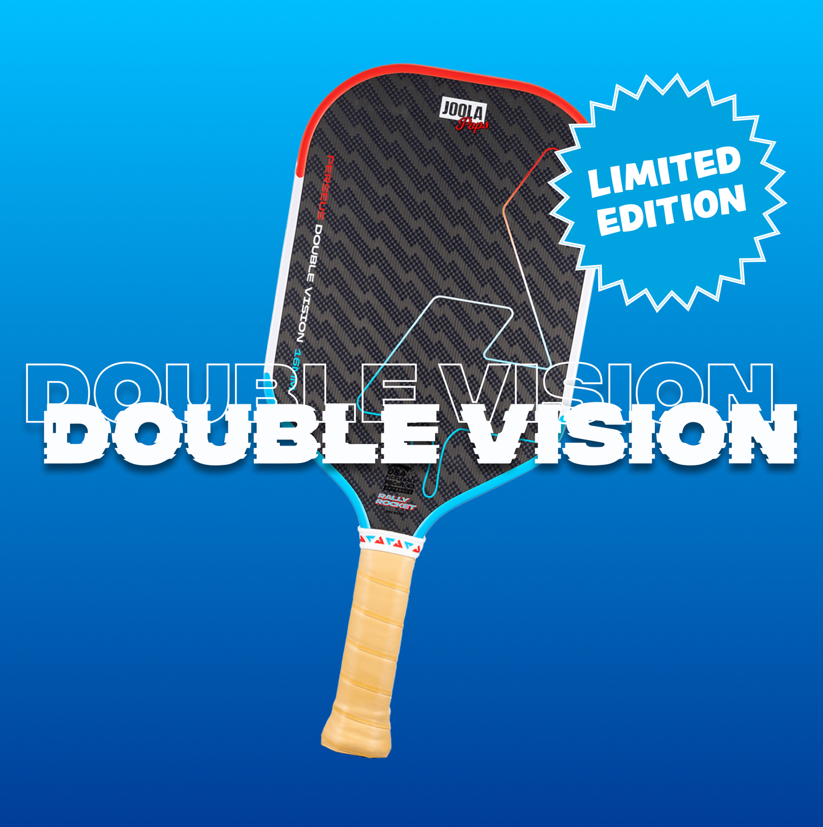 DVPersesu.png JOOLA Perseus Double Vision Rally Rocket Pickleball Paddle - Image 1
