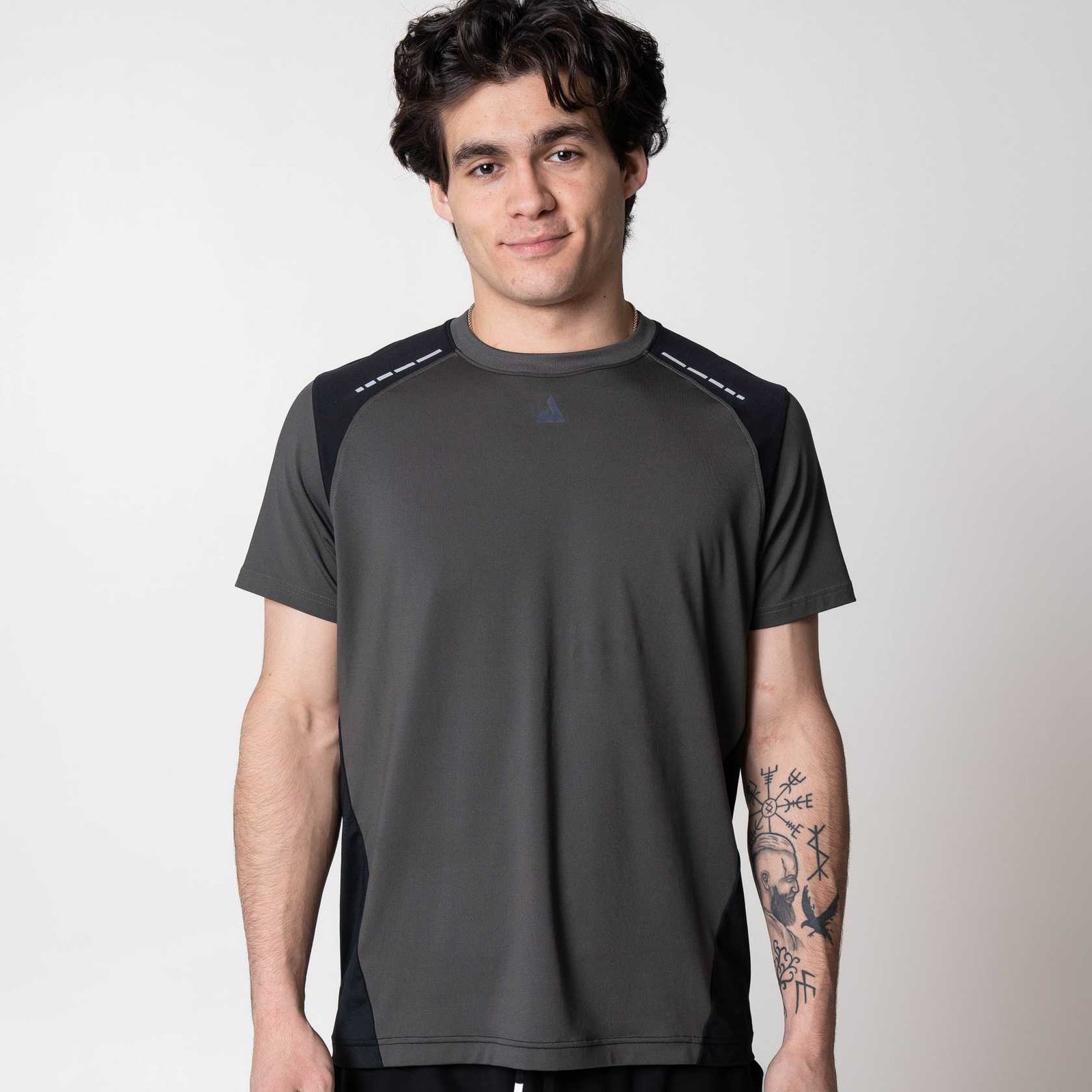 HybridSSChrc1.jpg Men's Court Hybrid Short Sleeve Shirt - Image 1