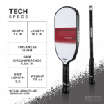 JOOLA Graf Champion 12mm Pickleball Paddle - Image 4
