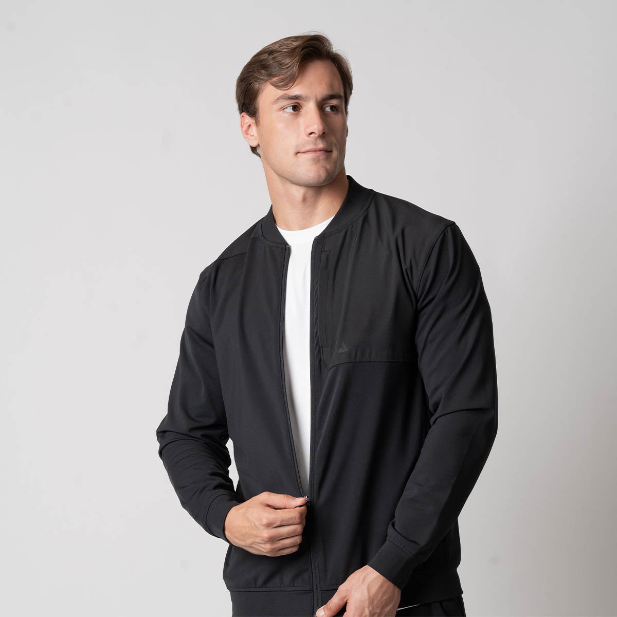 MensWarmUpJacket-Black-01.jpg Men's Warm Up Full Zip Jacket - Image 1