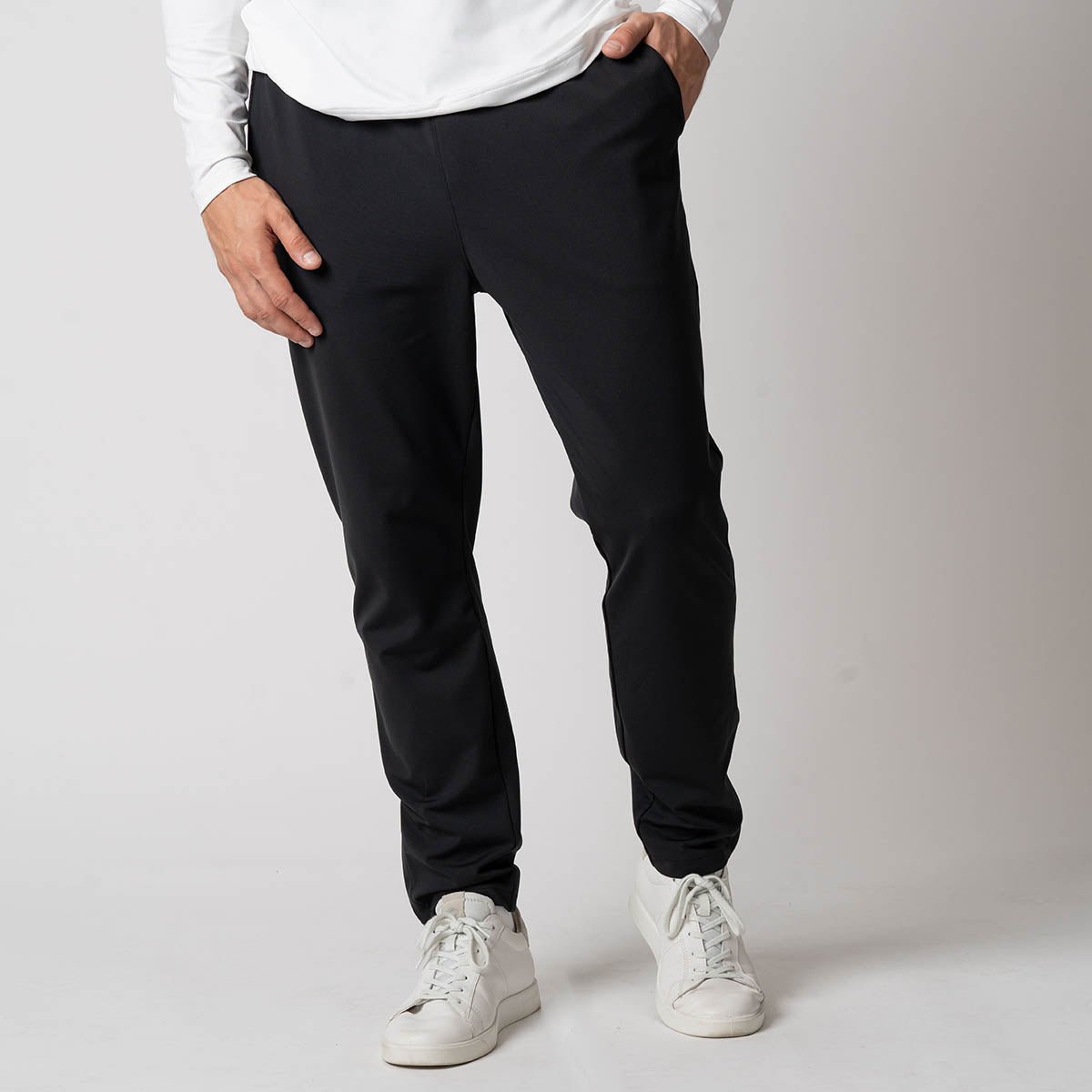 MensWarmUpPants-Black-01.jpg Men's Warm Up Tapered Pants - Image 1